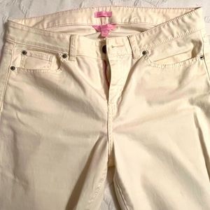 Lily jeans wide leg beige color size 10 Main Line Fit